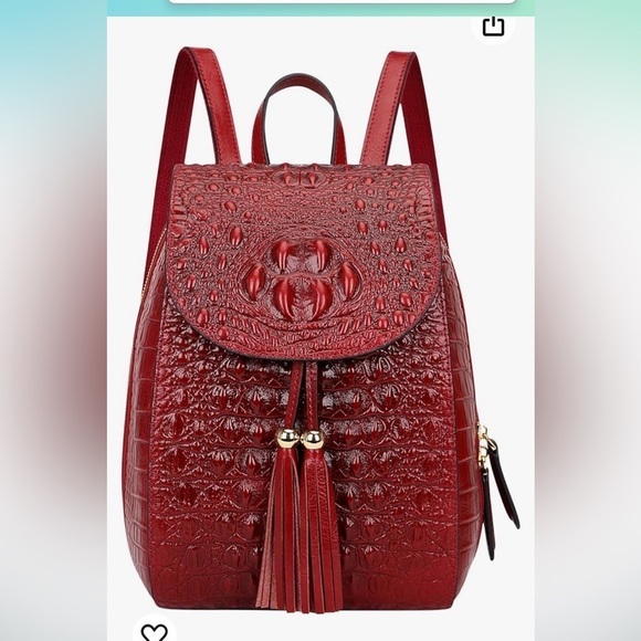 PIJUSHI Crocodile Leather Backpack Purse for Women Crocodile bag main image 15